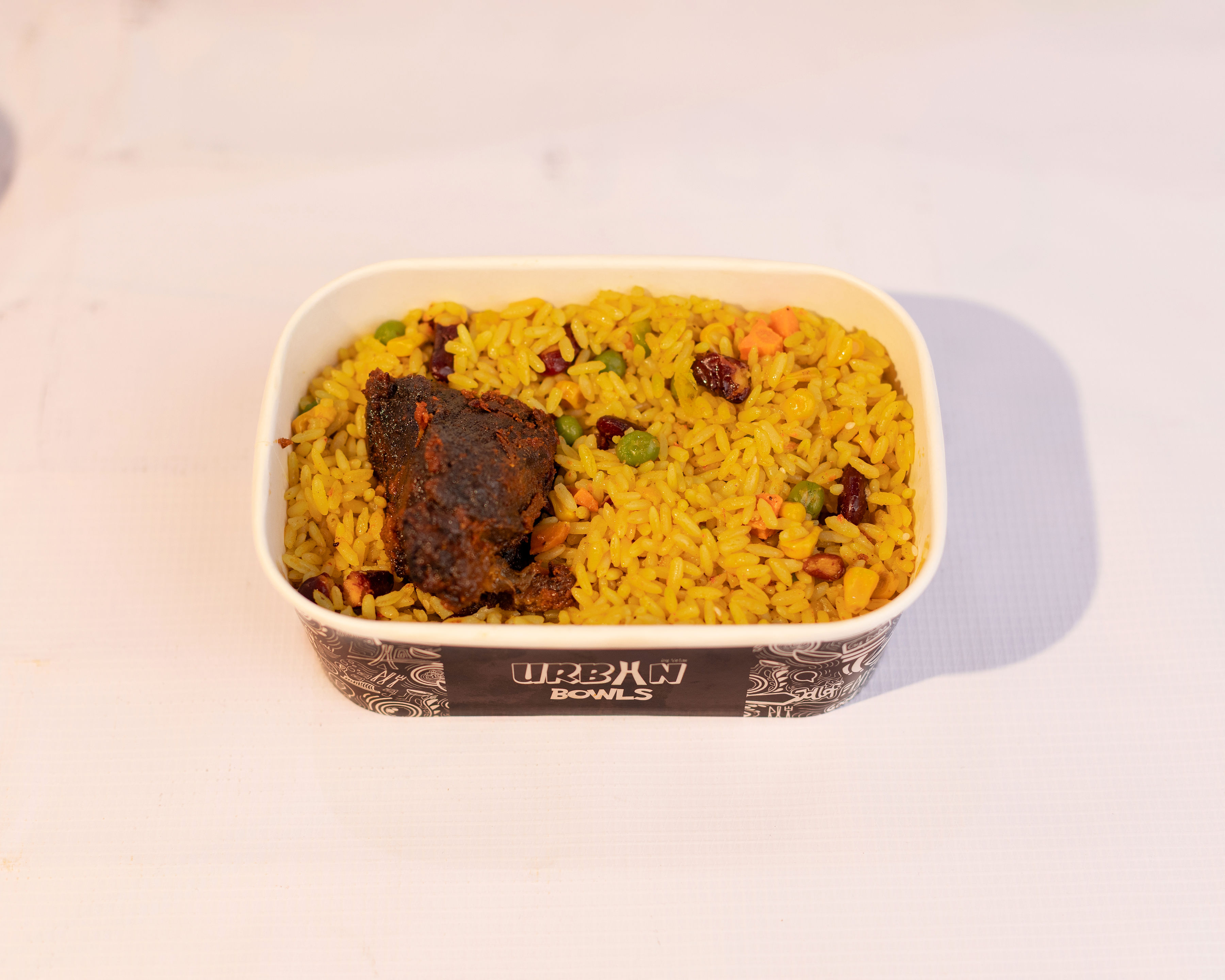 Fried Rice & Goat Meat